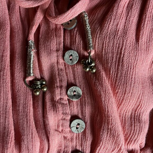 Free People, Midi-dress, Flowy, Flouncy Salmon/Terra Cotta, XS - Picture 7 of 8